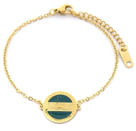 Armband Dames - Munt - RVS - Verstelbaar 16-21 cm - Goudkleurig