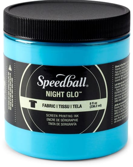 Speedball Fabric ink night glo blue screen printing