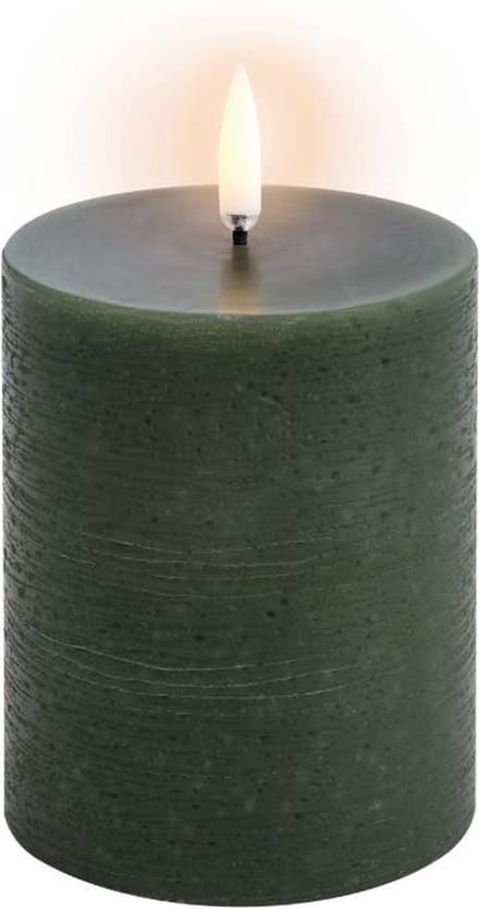 Uyuni led-kaars Rustic 7,8 x 10cm olive green