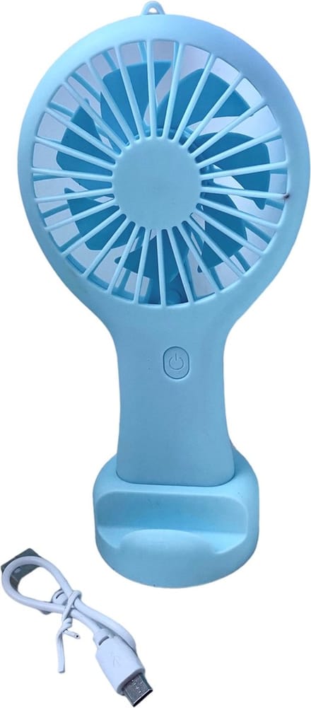 Ventilator Pocket ( Draagbaar ) 3 snelheden met telefoonhouder Blauw (17 x 8.7 cm)