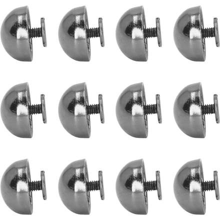 100 Set Ronde Kop Stud 15mm Geëlektroplateerd Zilver Zwart Paddenstoel Type Paddenstoelnieten voor Leer gray