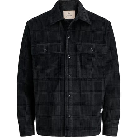 Jack & Jones Overhemd Jprbluwill Corduroy L/s Overshirt S 12282350 Volcanic Ash/check Mannen Maat - S