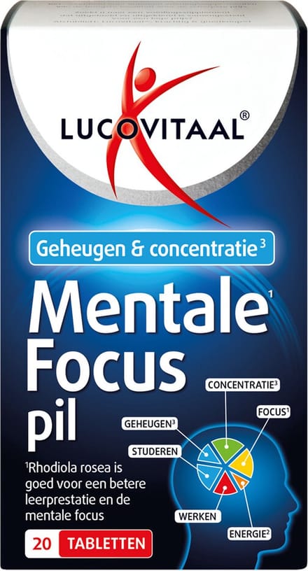 Lucovitaal Mentale Focus Pil 20 tabletten