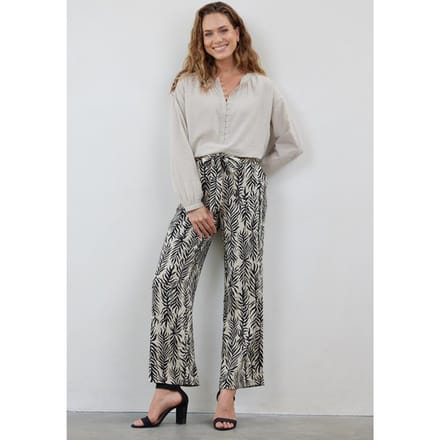 Pants Comfy Sand Palm leaves print