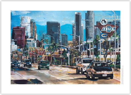 Los Angeles city poster 70x50 cm