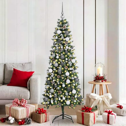 vidaXL Kunstkerstboom Groen 180 cm PVC en Plastic en Staal