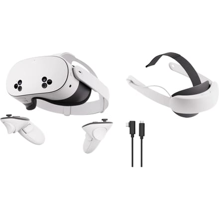 Meta Quest 3S 128GB + BlueBuilt PC Link Cable + Elite Strap met batterij