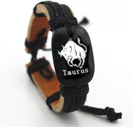 Montebello Armband Stier - Leer - Horoscoop - ∅20-23cm