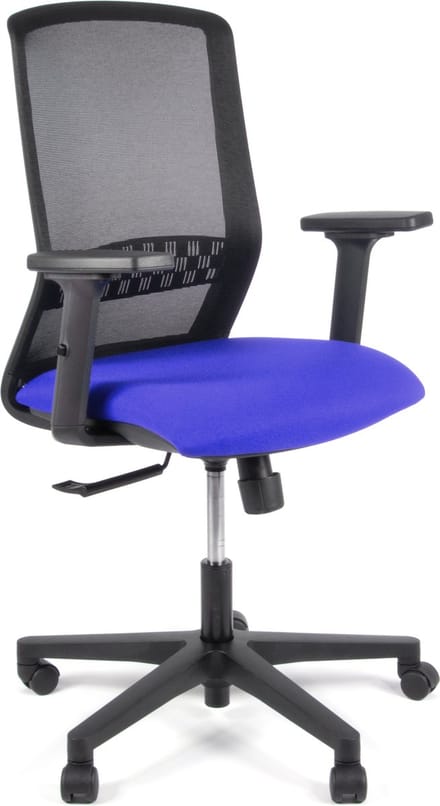 Linea bureaustoel - Tekna 01 - ergonomisch EN1335 - multi verstelbaar - max. draagvermogen 110kg - zwart/blauw