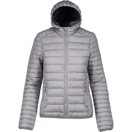 Kariban Ladies' lightweight hooded padded jacket K6111 - Marl Silver - XL