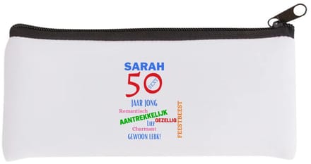 Akyol - sarah 50 Etui - Verjaardag cadeau - mama - grappige tekst - 20 bij 9 cm