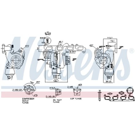 Supercharger, drukvulling NISSENS 93285