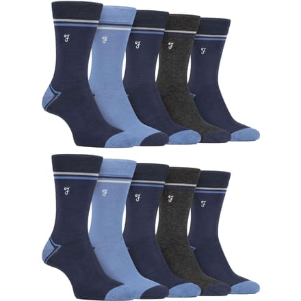Heren 10 paar multi-pack heldere bamboosokken