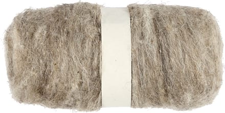 Gekaarde Wol, naturel, 100 gr/ 1 bol
