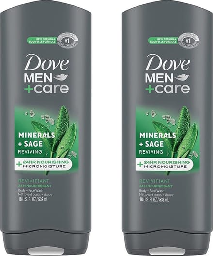 Dove Douchegel Minerals + Sage 2 x 400 ml