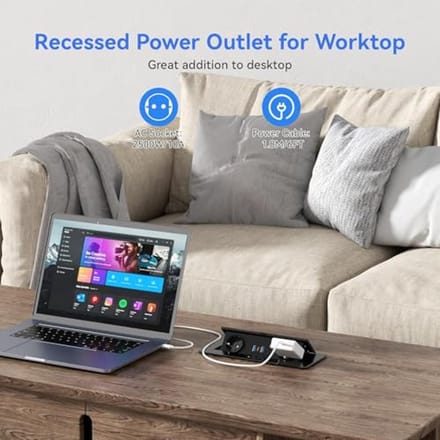 Uittrekbare Tafelstopcontact met USB C PD20W