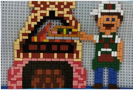 Stickit Pizzabakker met oven, ca. 860 steentjes