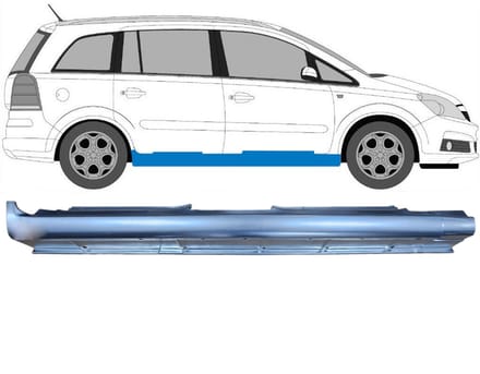 Volledige dorpel voor Opel Zafira B 2005-2012 / Rechts