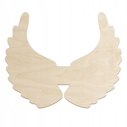SMX Design - Houten Engelenvleugels - 55x45 mm - Voor DIY - Gemaakt van Berkenmultiplex
