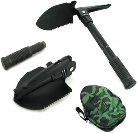 Hengelsportcadeau.nl Inklapbare schep - survival gereedschap - camouflage - 42 cm - camouflage