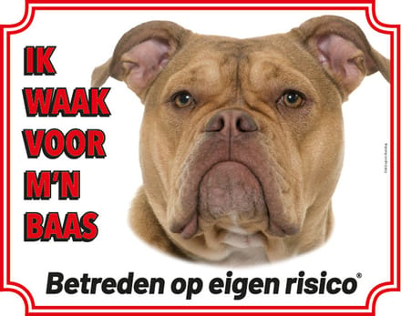 Old English Bulldog Waakbord
