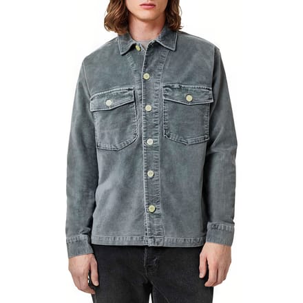 AllSaints Harrier Ls Shirt Dull Blue Taglia: XS | Camicie Casual Outlet | Uomo | Blu
