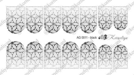 Korneliya Airbrush Waterdecal AG 0011 Black