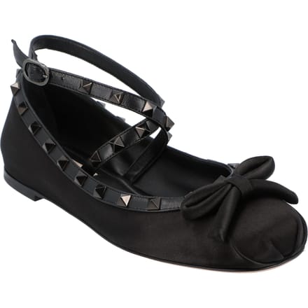 Valentino Rockstud Ballerina's Zwart