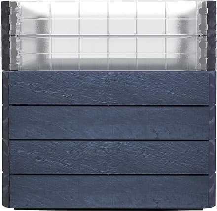 GARANTIA ERGO QUADRO Turbo L 75 verhoogde bak Stone, incl. FLORA