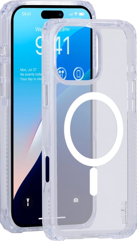SoSkild iPhone 16 Pro Max Defend heavy impact case met magnetische ring transparant