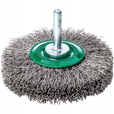 Lessmann Schijfborstel V4A Golfdraad 70x10x0,3mm met Schacht