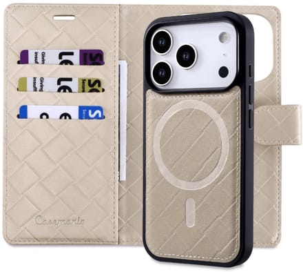 Cityhoesje - Bookcase 2-in-1 - MagSafe - iPhone 17 Pro Max - Goud