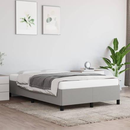 vidaXL - Bedframe - zonder - matras - 120x200 - cm - stof - lichtgrijs