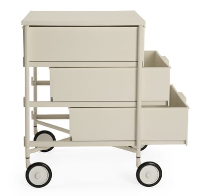 Kartell Mobil 3 Mat - met wielen - wit
