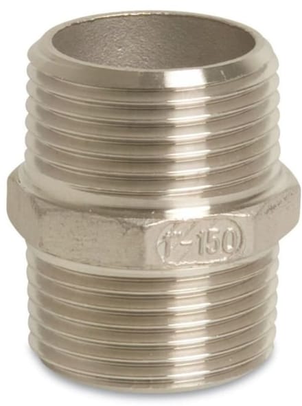 RVS Dubbele Nippel 1 1/2 inch V4A - Boni-Shop