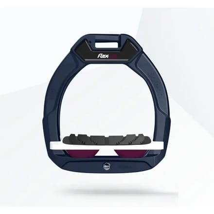 Veiligheidspal voor paardrijden Schuin Grip Marine/Wit/Paars kind Flex-On Safe-On