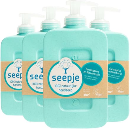 Seepje Handzeep Eucalyptus & Rozemarijn - 4 x 300 ml