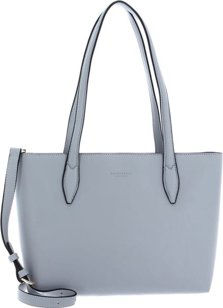 SEIDENFELT MANUFAKTUR Schoudertas Birsta Midi Shopper Soft Blue / Gold Lichtblauw