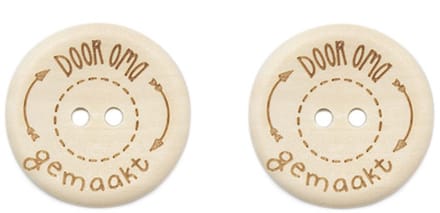 Durable Houten Knopen Door Oma Gemaakt 30mm 2 stuks