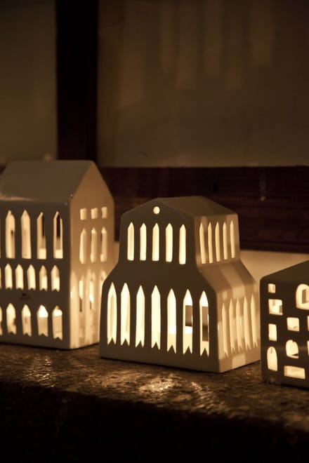 Kähler Design - Urbania Light House theelichthouder - Klassisk - wit