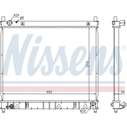 Radiator, motorkoeling NISSENS 61642
