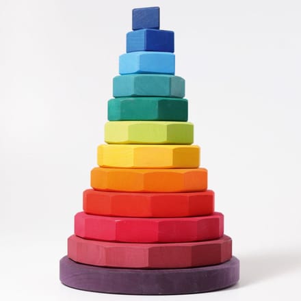 Grimm's Giant Geometrical Stacking Tower - Lindehout - 38 cm