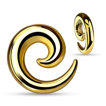 3 mm taper spiraal gold plated
