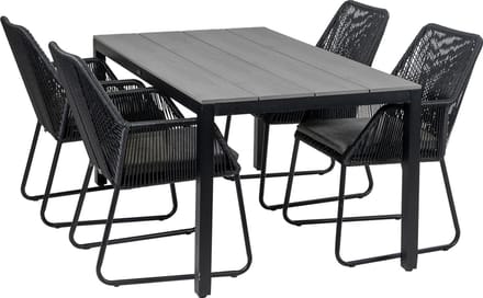 Tuinset Mona/Cyprus | 4 personen | Rechthoekig 160 cm | Rope & polywood
