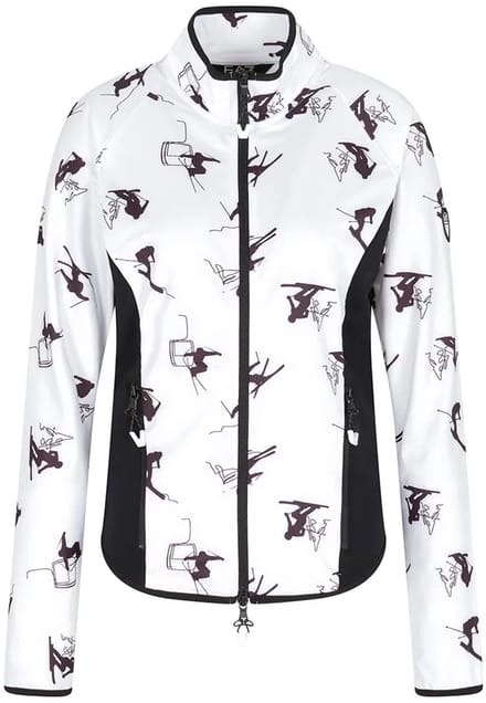 Ea7 Emporio Armani Ski Cortina Powerstretch Sweatshirt Met Rits Wit S Vrouw