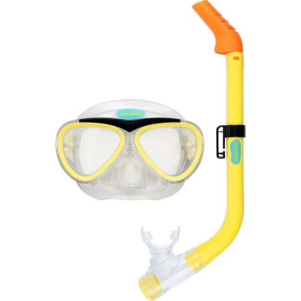 Waimea Duikbril met Snorkel - Kinderen - Geel - Waterafvoerventiel