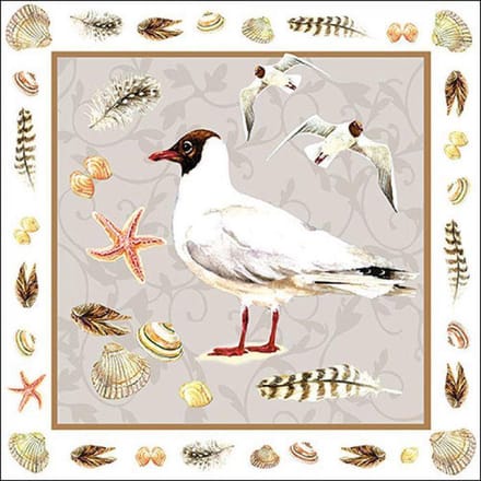 Ambiente - Servetten - 33 x 33 cm - Blackheaded Seagull Sand