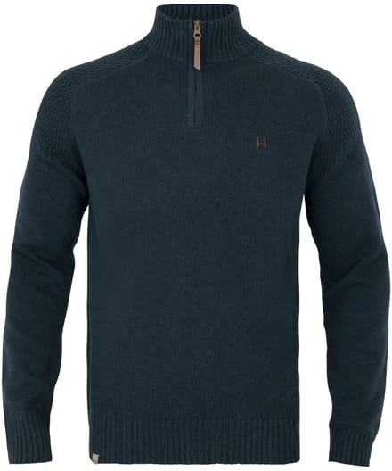 Härkila Vincent Half Zip Pullover Outdoor Pullover Scandinavische Pullover Jacht Pullover Trui met Ritskraag Dark Navy Maat -L