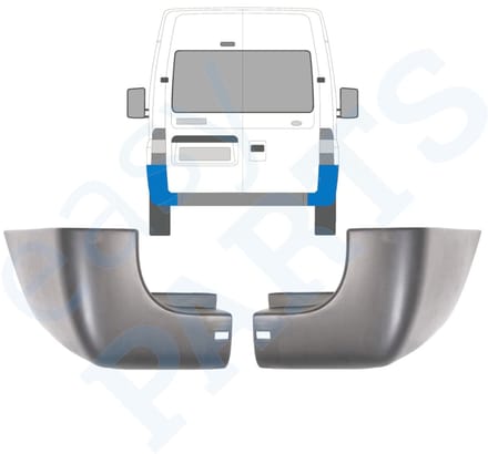 Achterbumper hoek voor Ford Transit 2006-2013 / Links + Rechts / Set