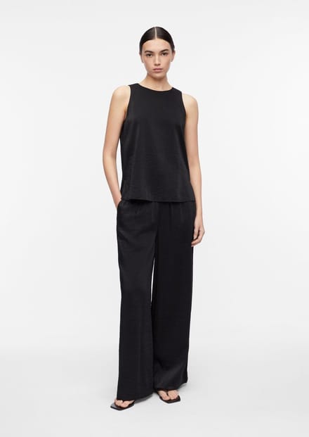 Viskose twill broek dames COMMA Wide-Leg
